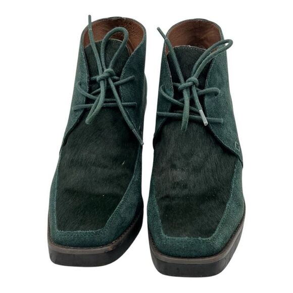 Donald J. Pliner Women's Dakota Chukka Platform Wedge Ankle Boots Green SZ 7.5M - Picture 3 of 11